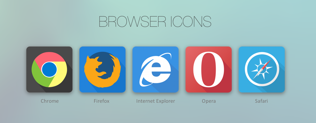 Web Browsers with icons