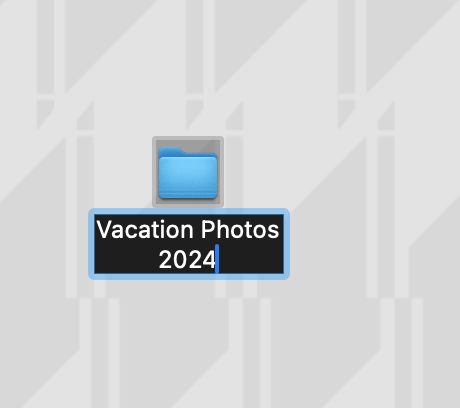 image of a folder being named